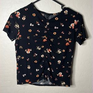 Black flower top